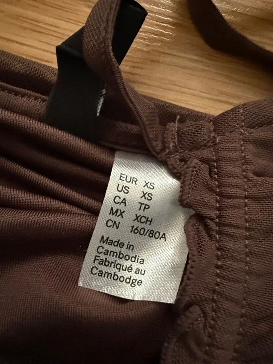 H&M Brown Ruched Mini Slip Dress - Picture 3 of 3